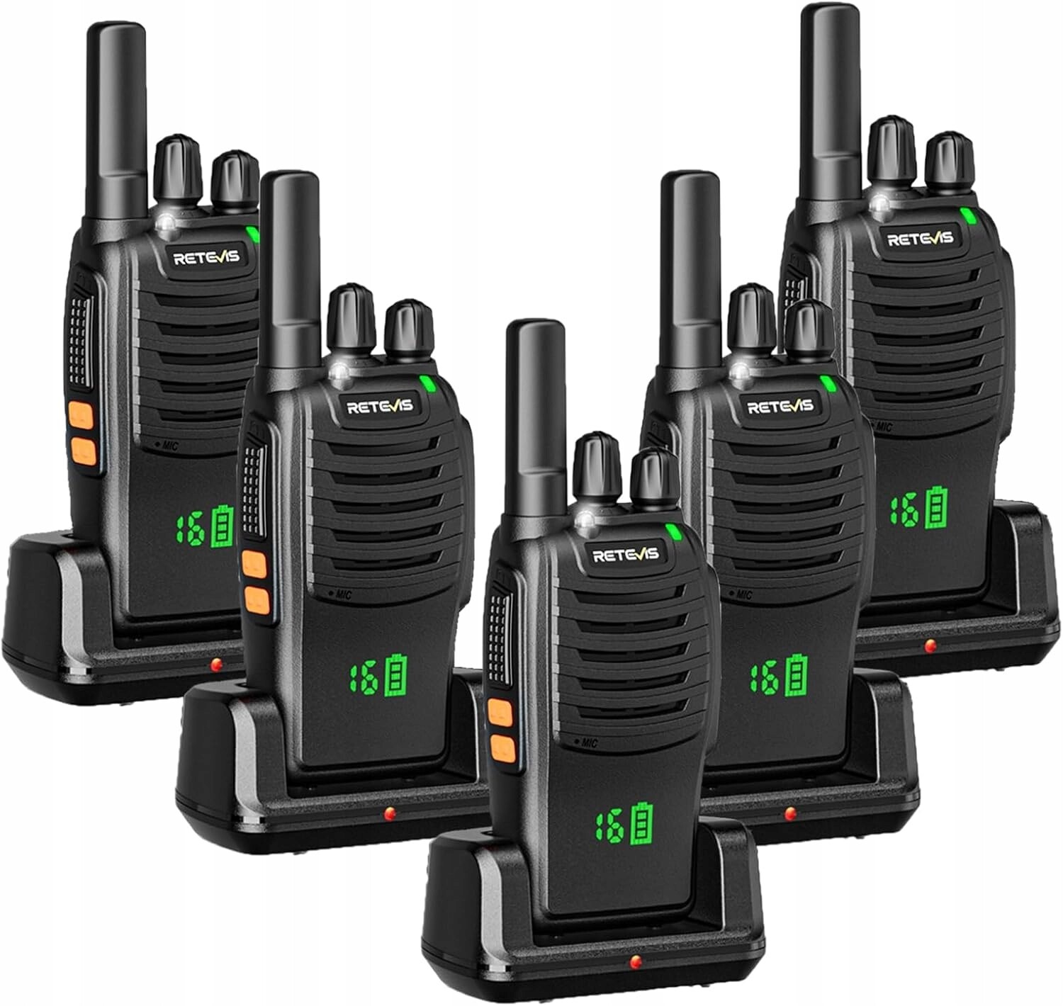 Retevis H777H Walkie Talkie,PMR446 2-směrový radiotelefon,Typu C,led,vox