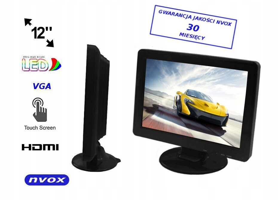 Dotykový Led monitor 12 palců Hd Vga Hdmi