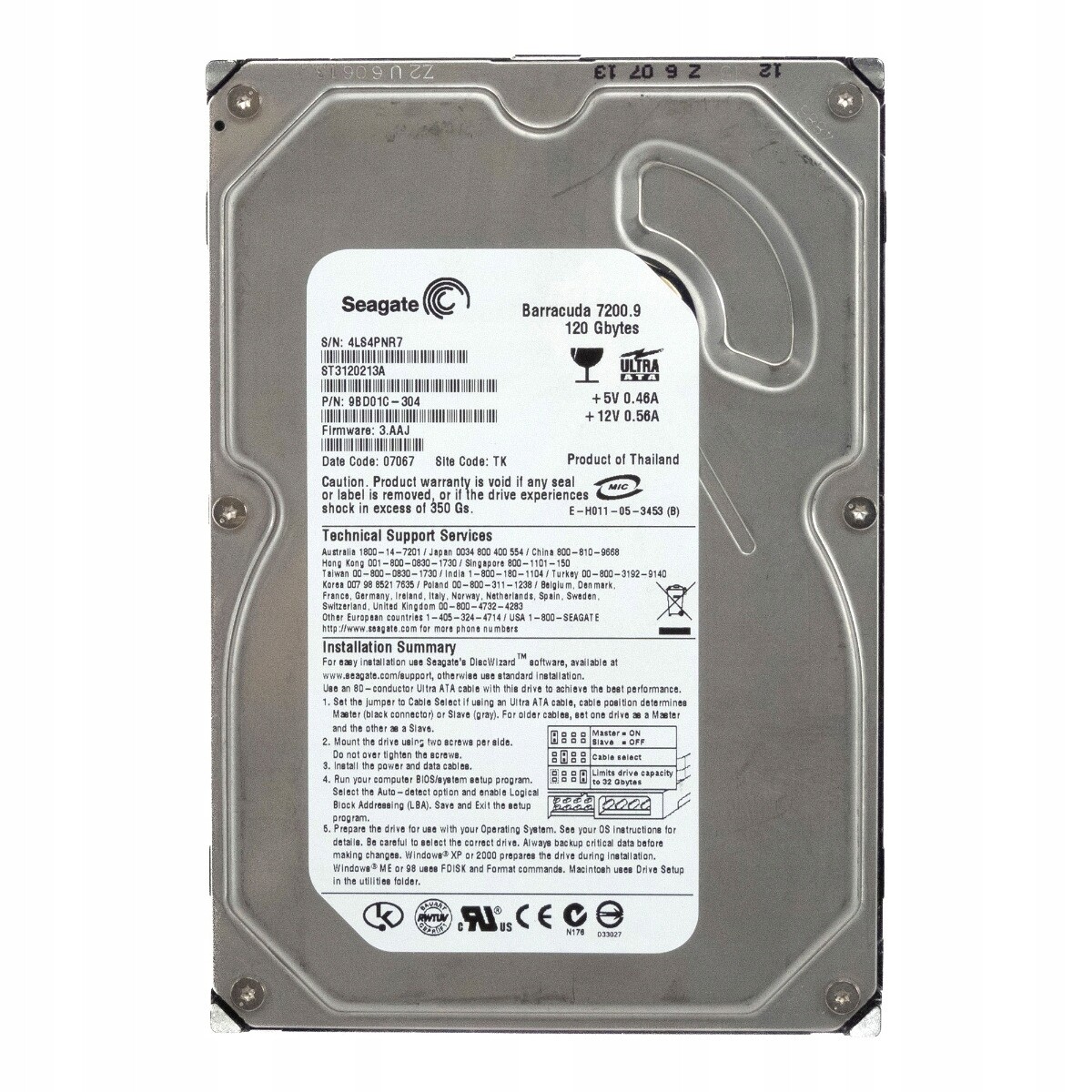 Seagate Barracuda 7200.9 120GB 7.2K 2MB Ata 3.5'' ST3120213A