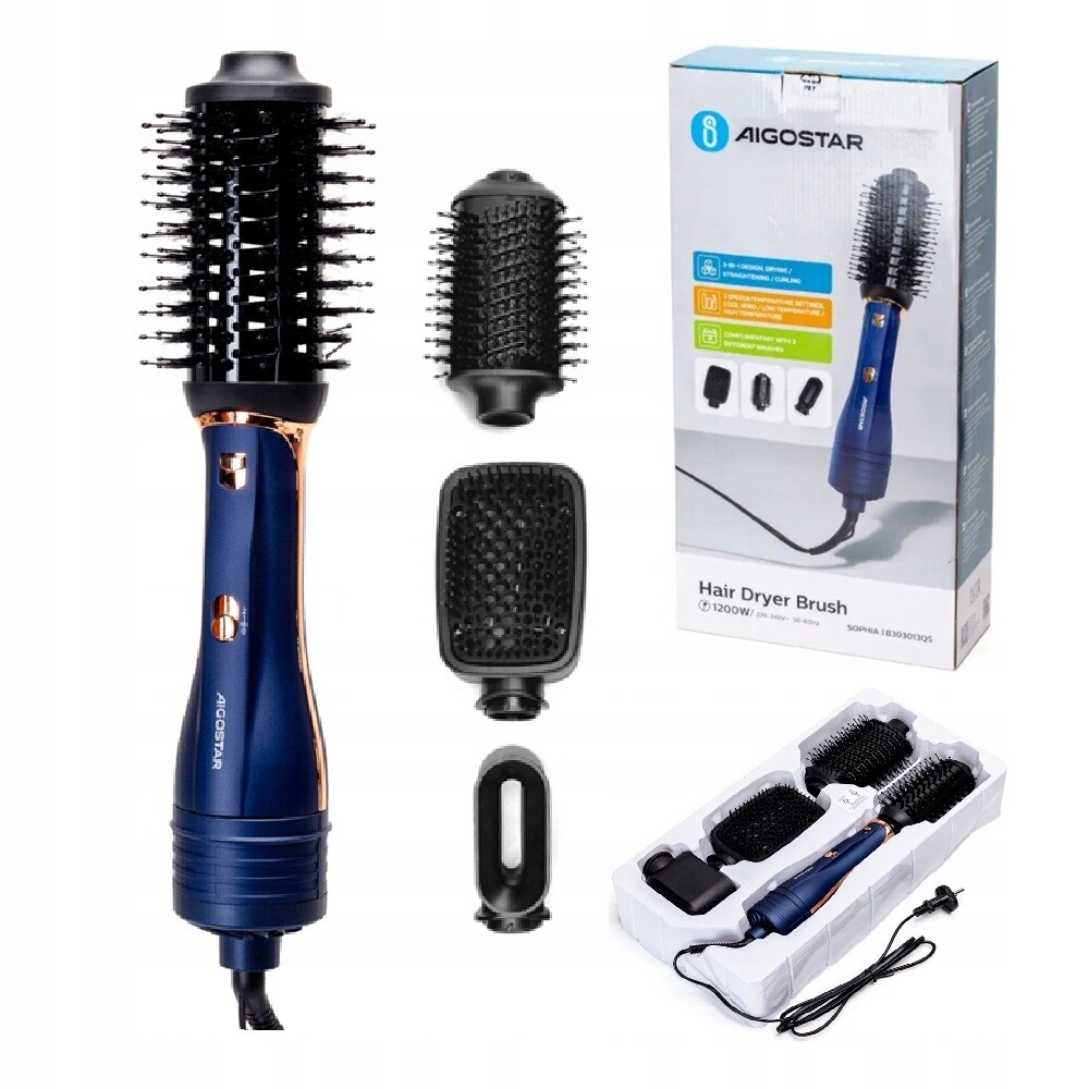 Kulmofén kulmový vysoušeč vlasů Aigostar 3v1 1200W Styling
