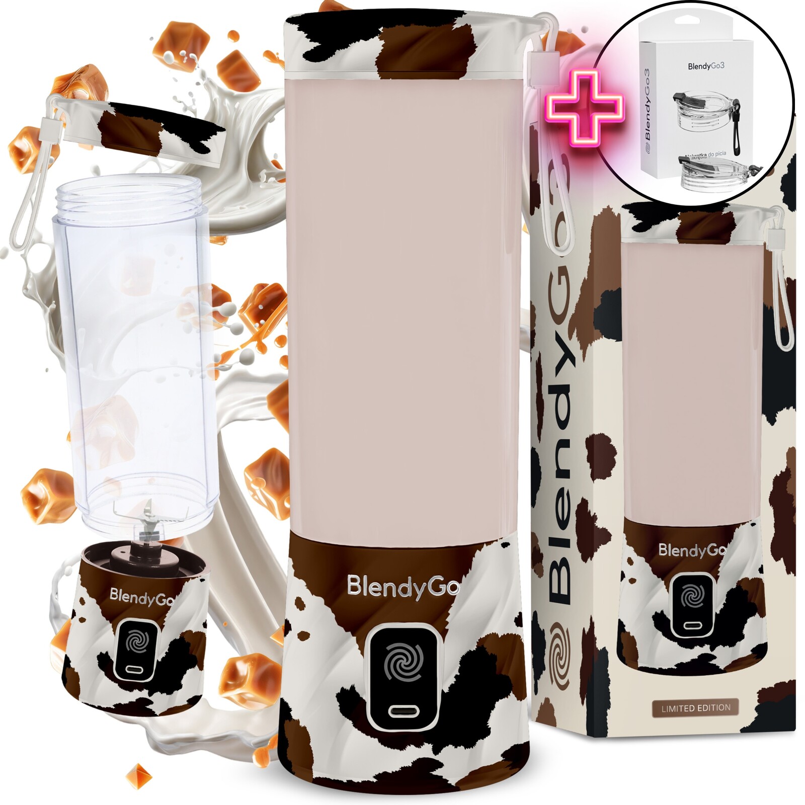 Originální mixér BlendyGo 3 Bezdrátový Usb Dárek Náustek Dárek