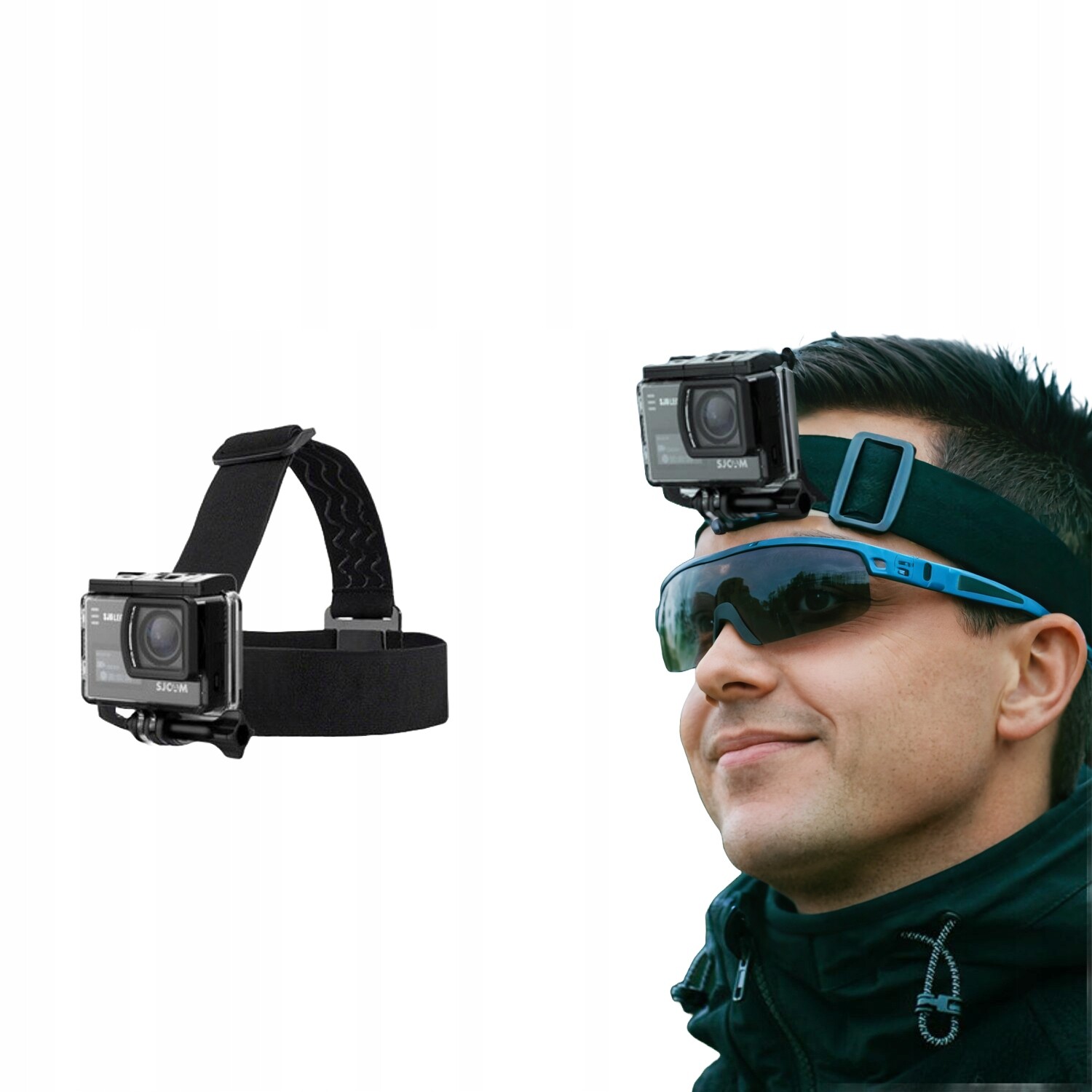 Sjcam Držák na hlavu a helma pro sportovní kamery Helmet Strap stabilní Sj