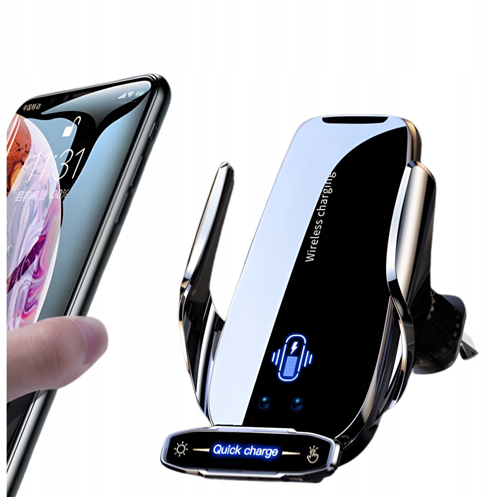 Držák Do Ventilační Mřížky Automatická indukční nabíječka do auta