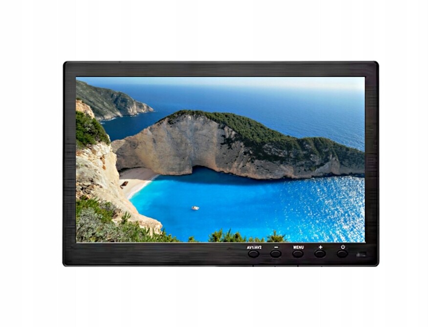 Monitor LCD displej 25 cm , Bnc , Hdmi , Vga , Av , Usb