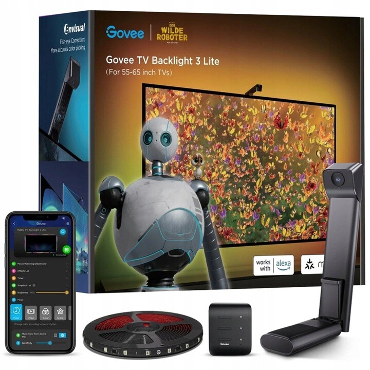 Led Pásek Govee H6099 Podsvícení Tv 3 Lite Wild Robot Pro Tv 55-65 Palců