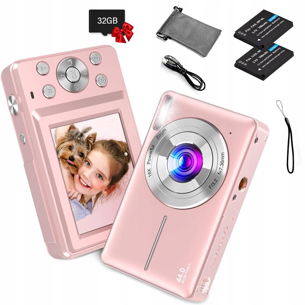 Přenosný Malý Digitální Zoom Fotoaparát 16X Univerzální 32 Gkarta