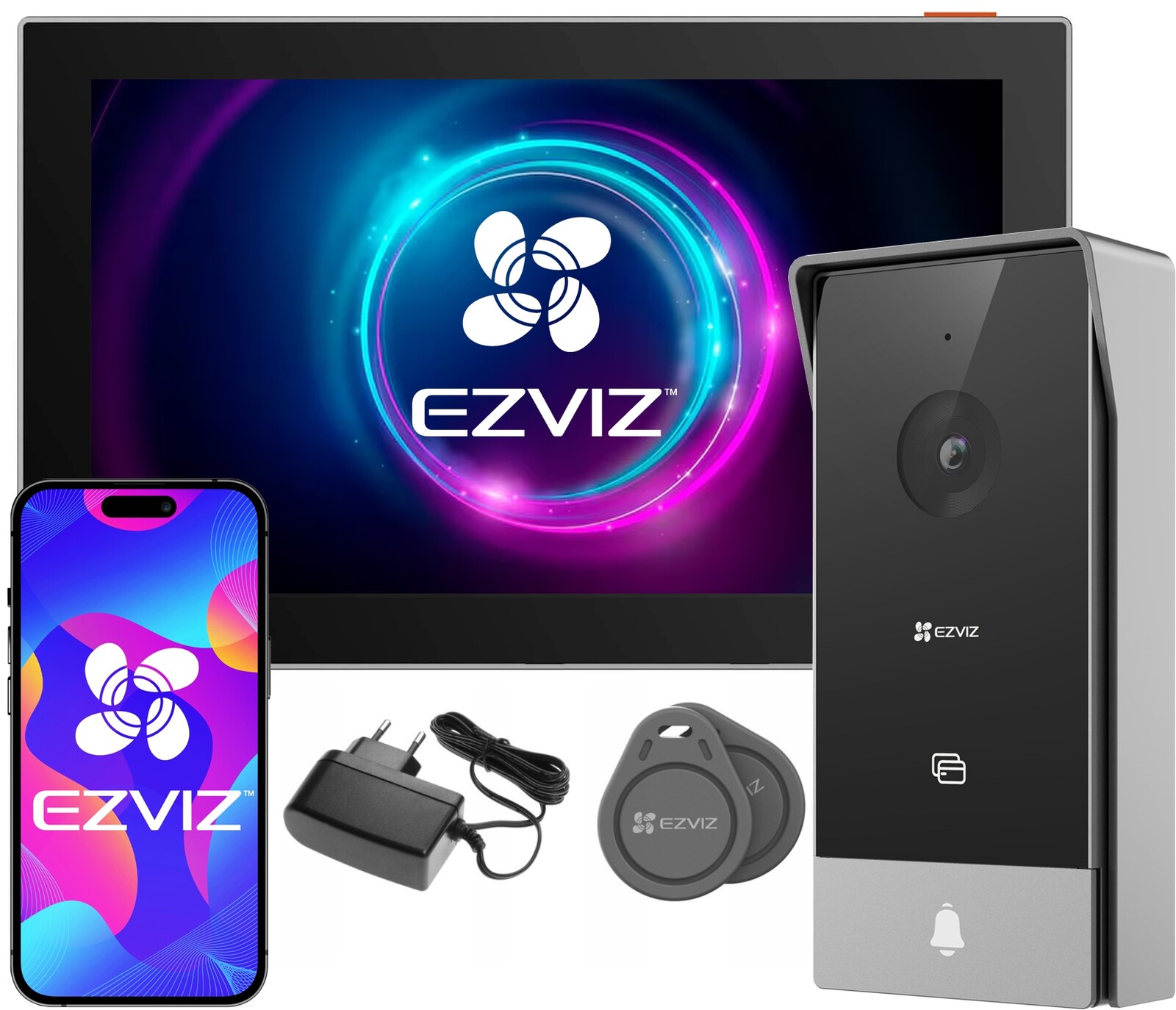 Videodomofon Wifi Domfon Ezviz HP5 2-ŽILOVÝ Full Hd Furtka Brána Čtečka