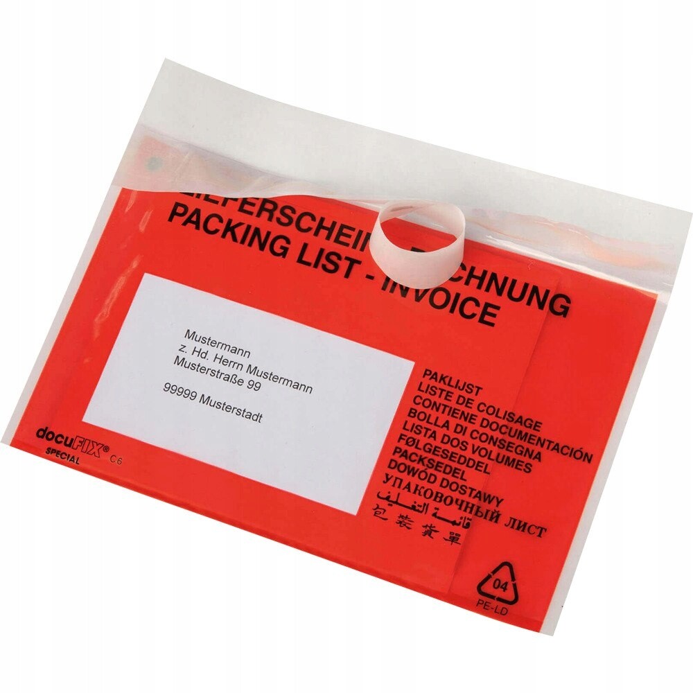 Kurýrní obálka C5 (250 Ks) průhledná červená ikk240165bred Emerson