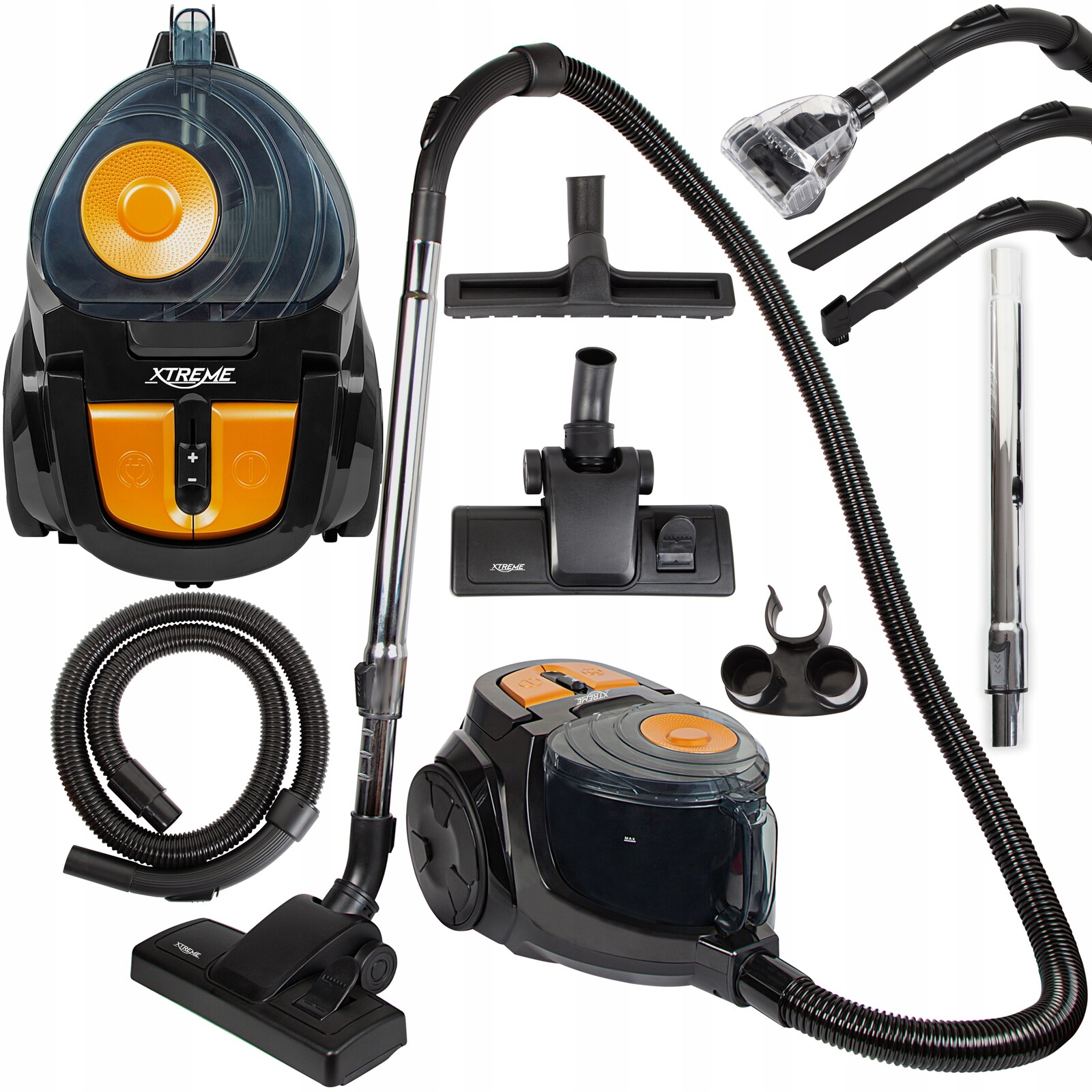 Lehký Výkonný Vysavač Bezsáčkový Cyklonový Domácí Hepa Filtr Turbokartáč