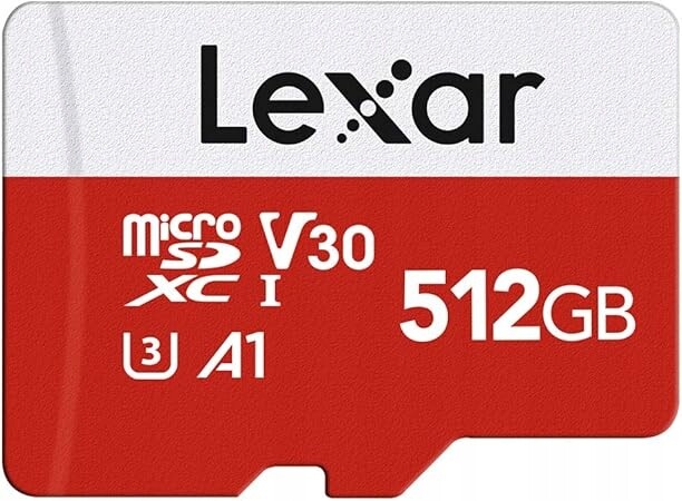 Lexar Karta microSD 512 Gb 100 MB/s A1 U3 C10 V30 pro telefon, navigační dron