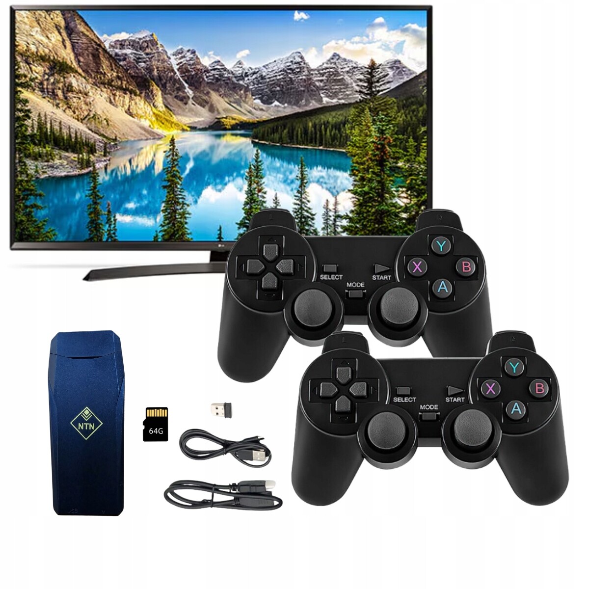 Retro Tv Konzole 2 Bezdrátové Pady 20 000 Her 64 Gb Hdmi