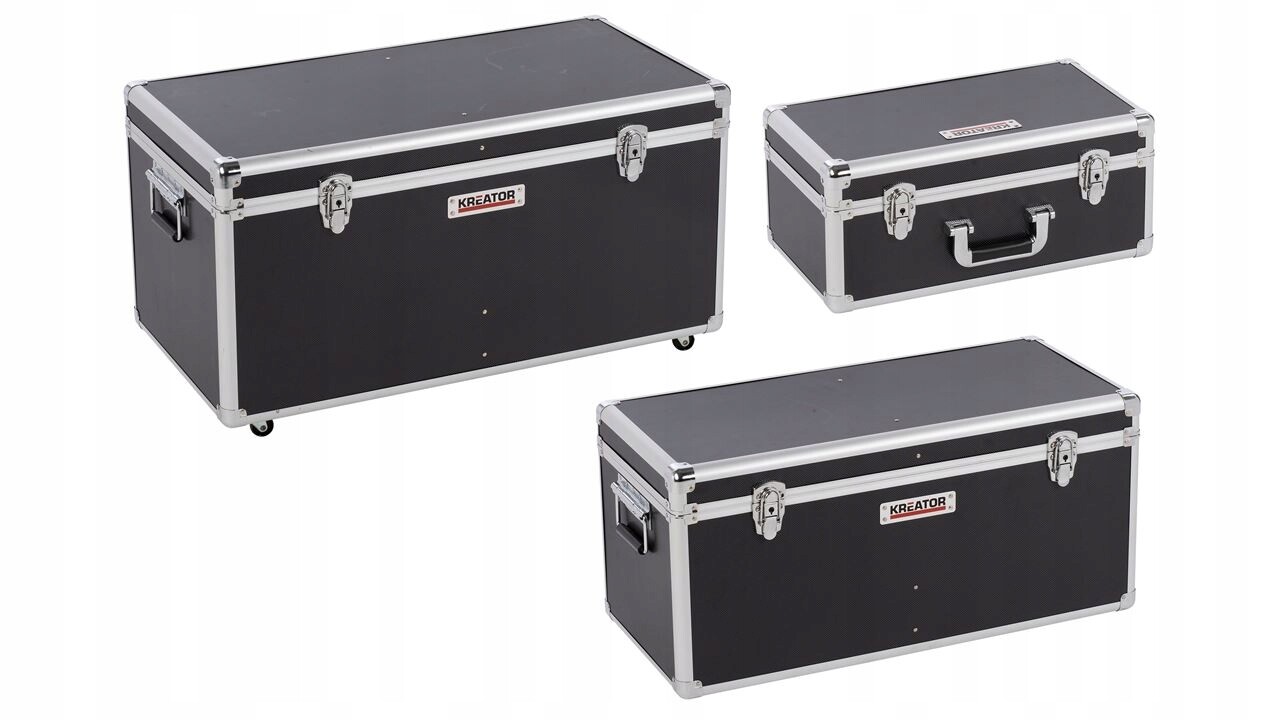 Sada 3 Hliníkových Kufrů Na Nářadí Na Kolečkách Kreator