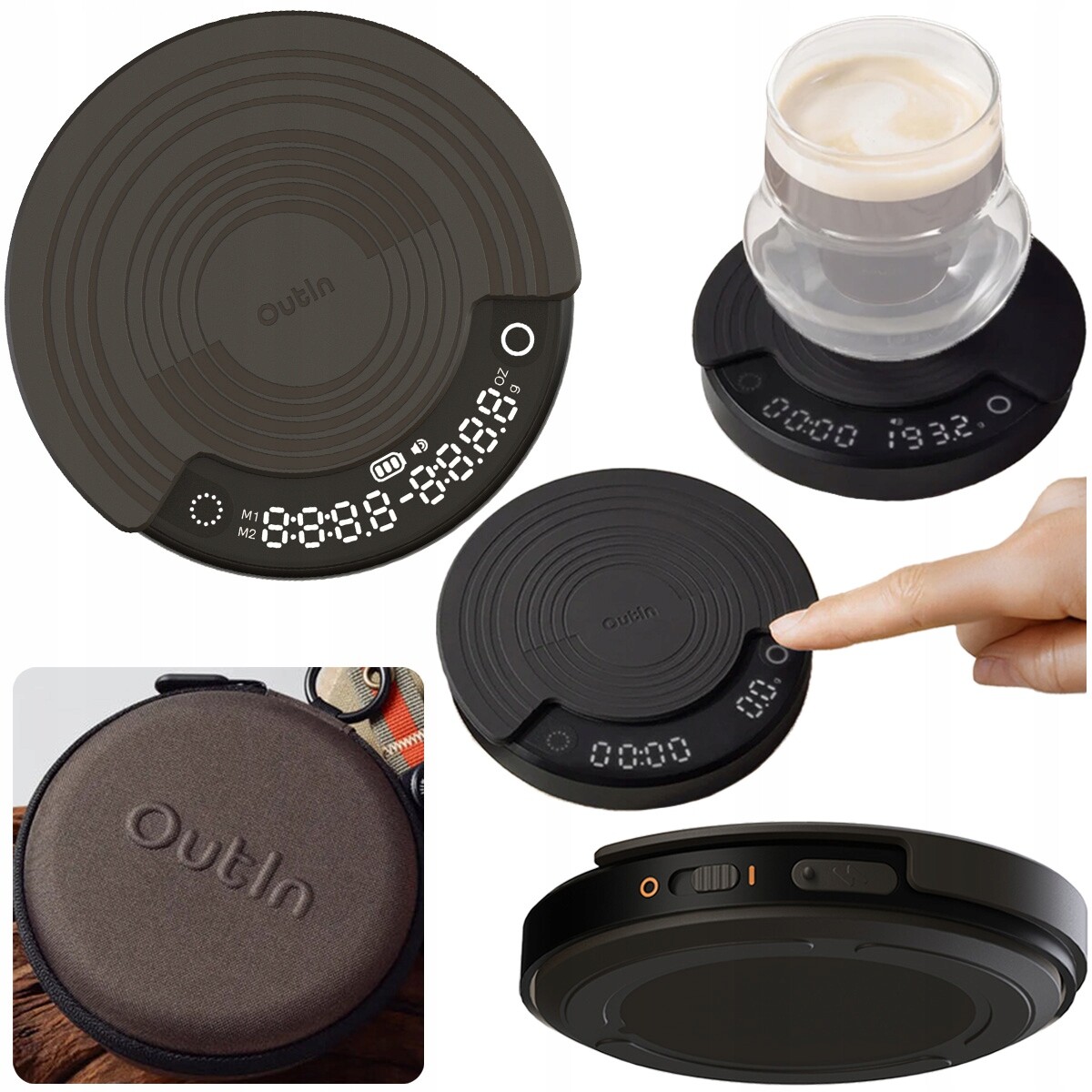 Inteligentní váha na kávu Outin, přesná, kompaktní, přenosná