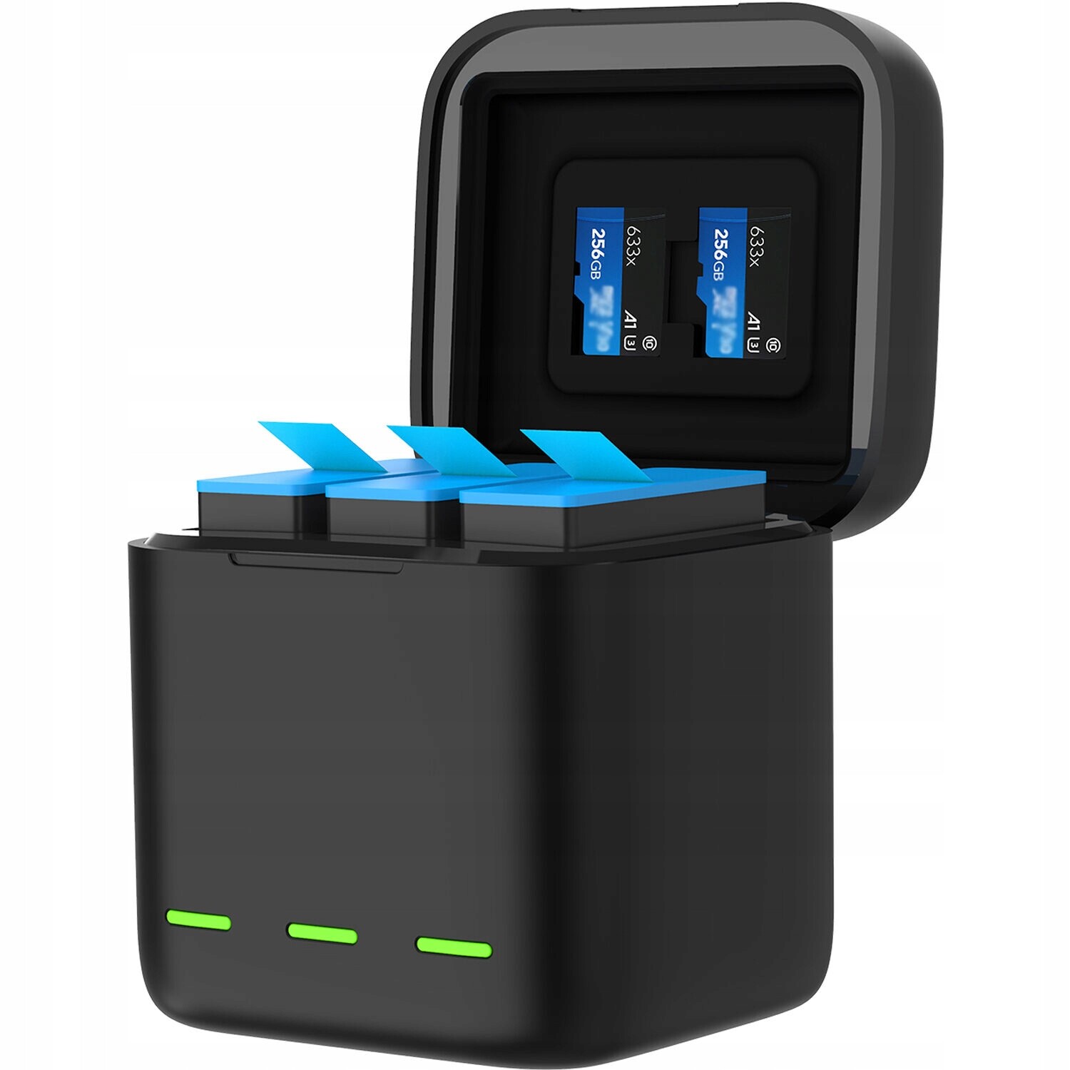 3-kanálová nabíječka baterií Telesin GoPro Hero 9/10/11/12 (nabíjecí box)