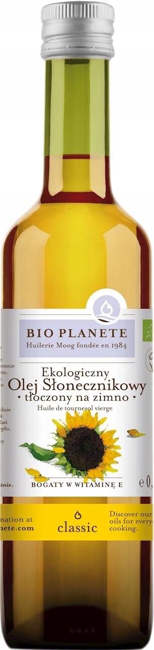 3X Bio Planete Slunečnicový olej lisovaný za studena Bio 500 ml