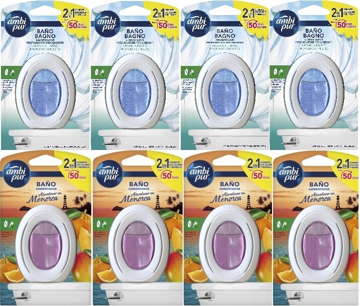 Ambi Pur Osvěžovač do koupelny Aroma Limpio-Západ slunce na Menorce 8x7,5 ml