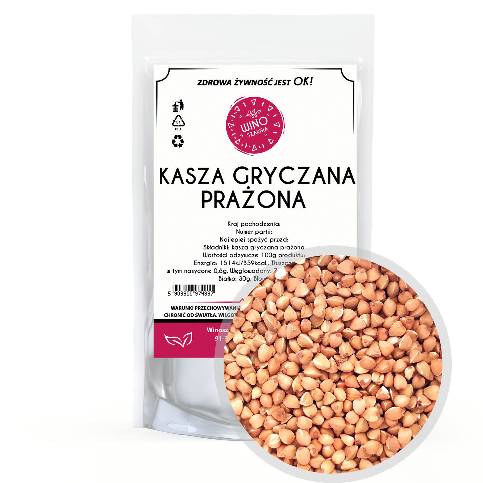 6x sypká pohanková kaše Winoszarnia 1 kg