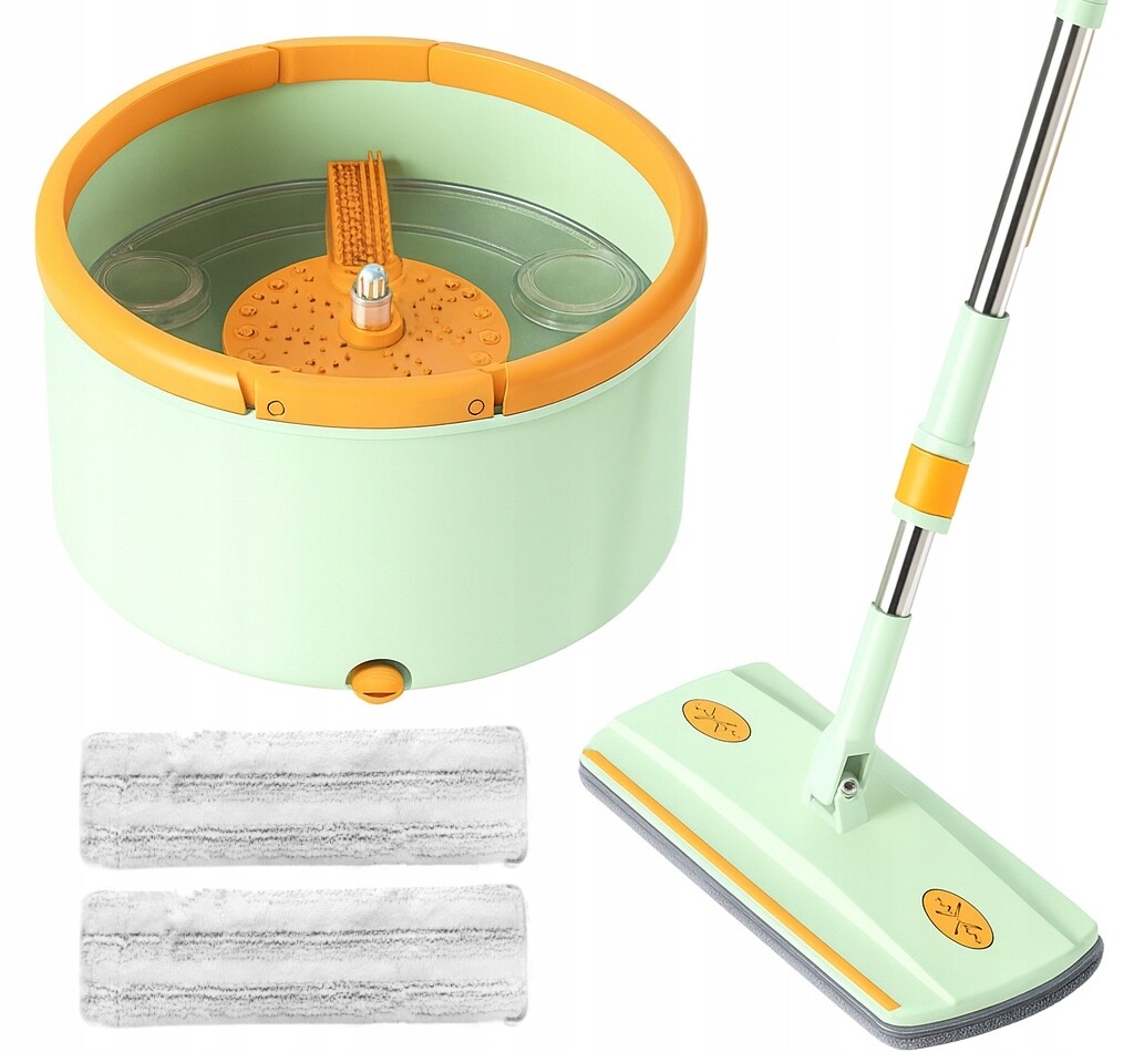 Plochý rotační mop Floormy Loft s odlučovačem vody, 2 vložky z mikrovlákna