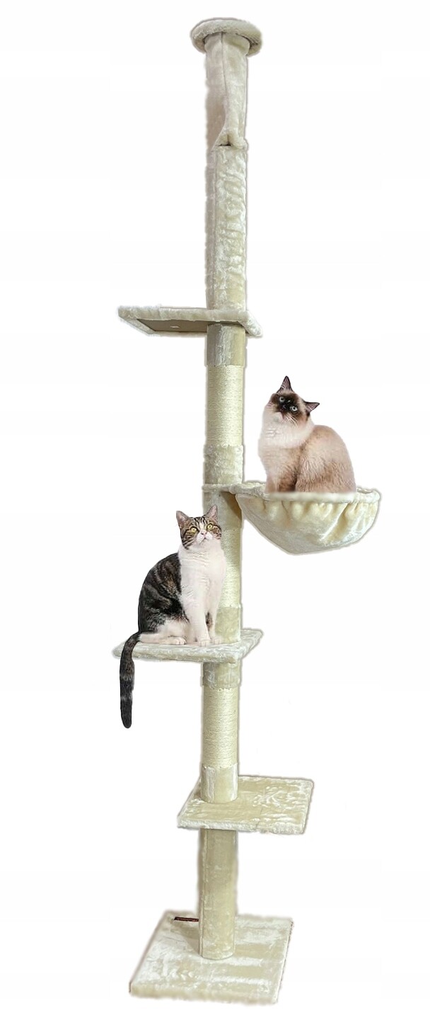 Drapak Pro Kočky Stropní Koš Pelíšek 238-258 cm