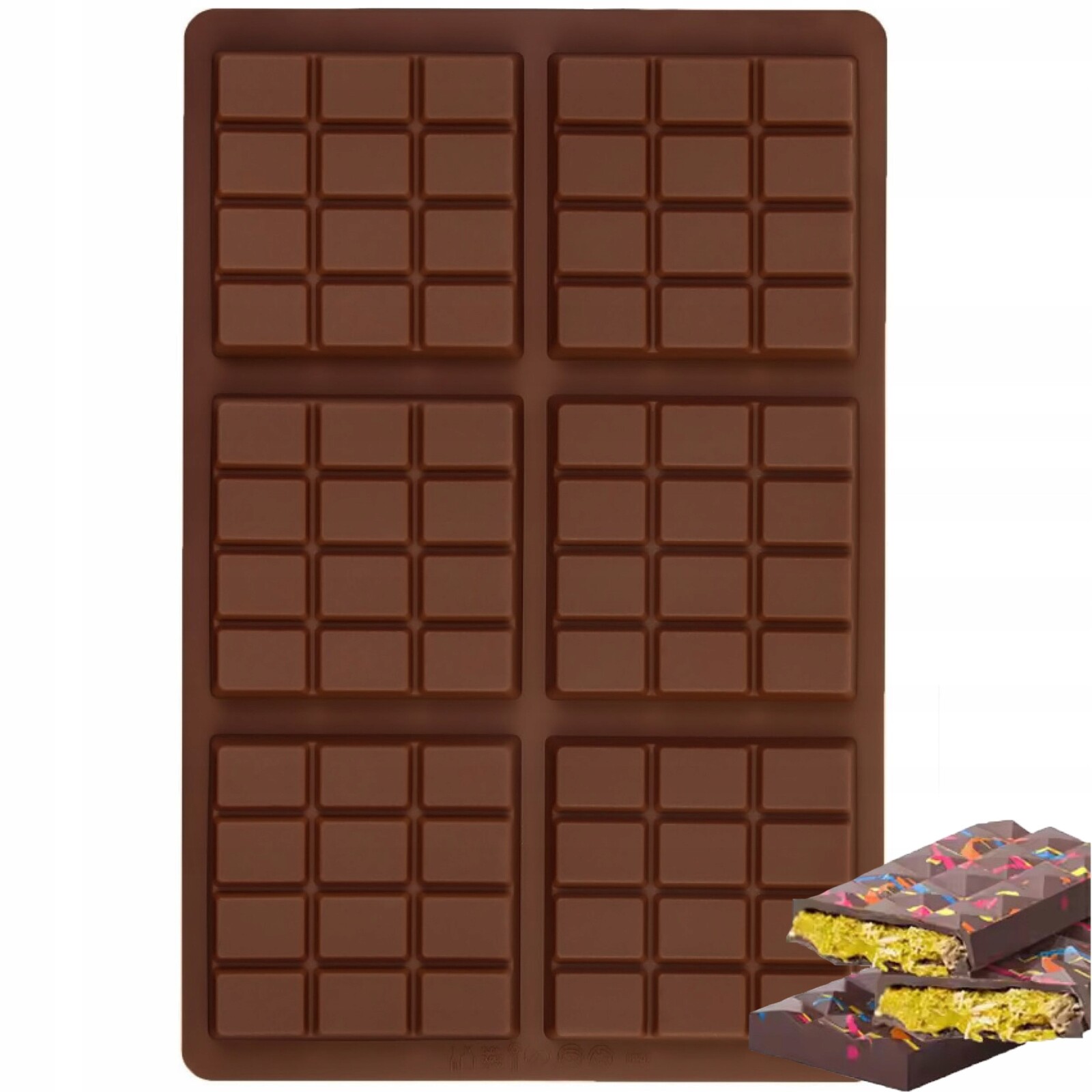 Silikonová Forma Na Čokoládu 6v1 Mini Tabulky
