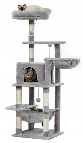 Drapak Domeček Pelíšek Budka Strom Pro Kočky 153 cm