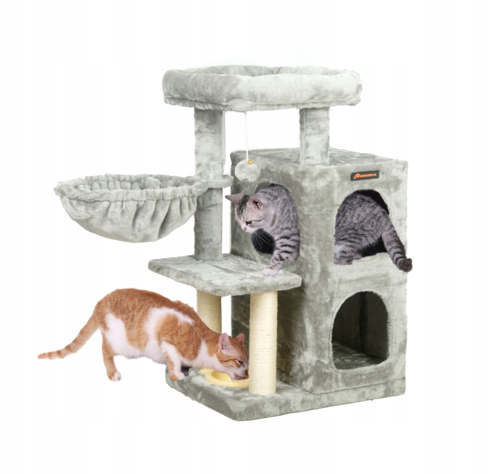 Drapak Pro Kočky Domeček Budka Strom Pelíšek 83 cm