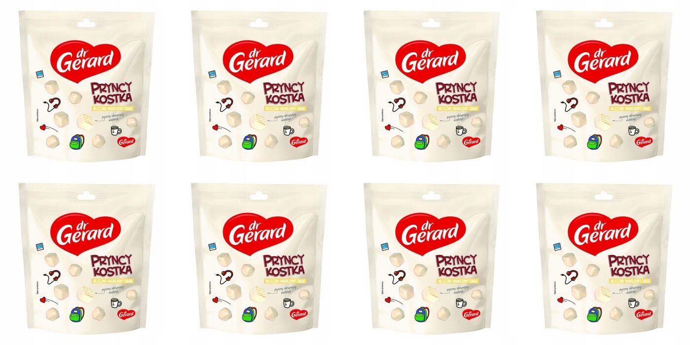 8 x 110 g Dr Gerard Pryncykostka mléčně-vanilková příchuť Karton