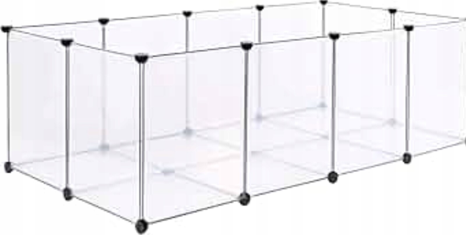 Kotec Transparentní klec výběh Pro Králíky Kočky Psa Štěňata