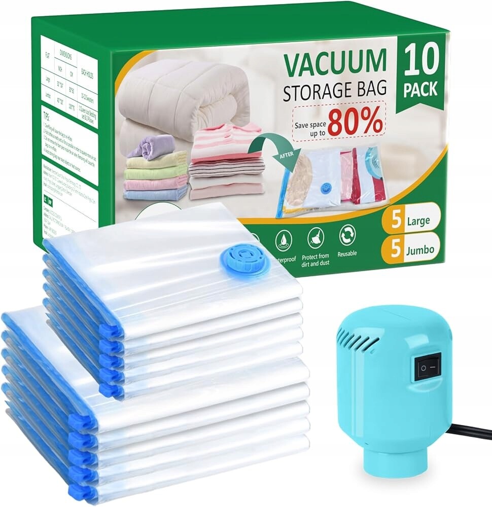 Sada Vakuových Sáčků 10 Ks Elektrická Pumpa