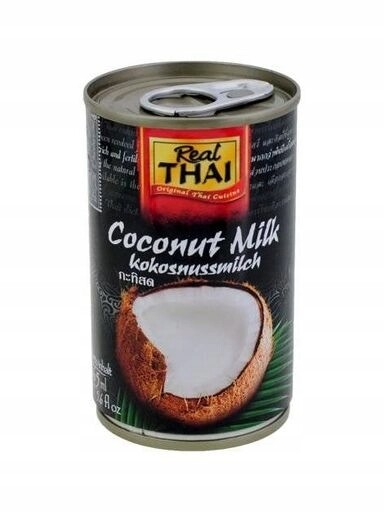 7 x Real Thai Kokosové mléko Coconut Milk, plechovka 165 ml Real Thai