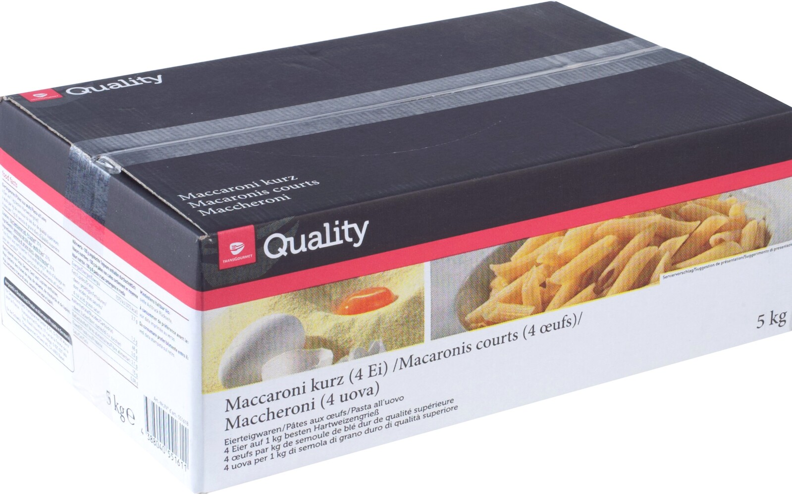 1X Tgq Těstoviny 4-vaječné Penne 5 kg