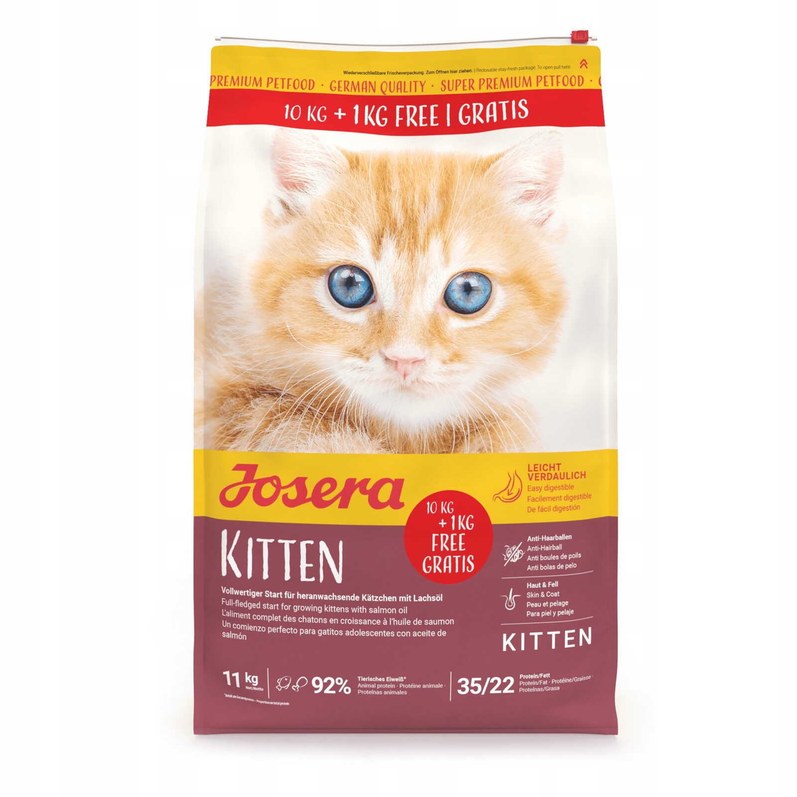 Josera Kitten - 10 + 1 kg