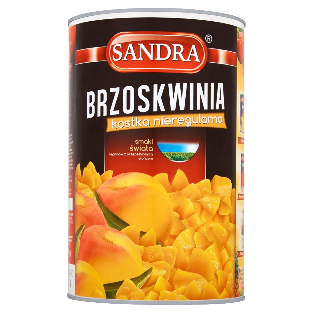 Broskve Sandra Nepravidelné kostky 4200g Ovocné Zavařeniny