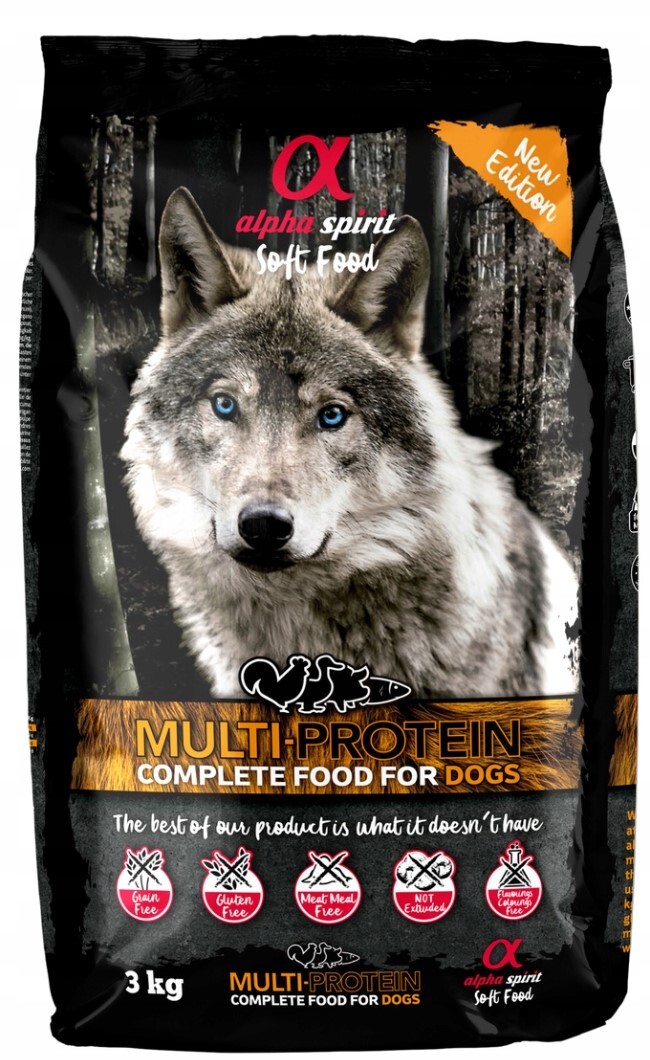 Alpha Spirit Krmivo pro dospělé psy s multiproteinem 3 kg
