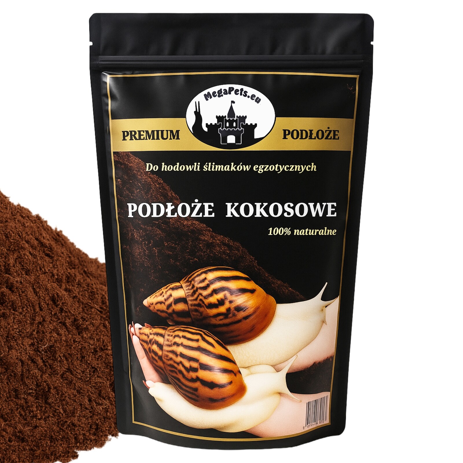 Kokosový substrát Kokosová rašelina Premium pro slimáky Achatina Lissachatina