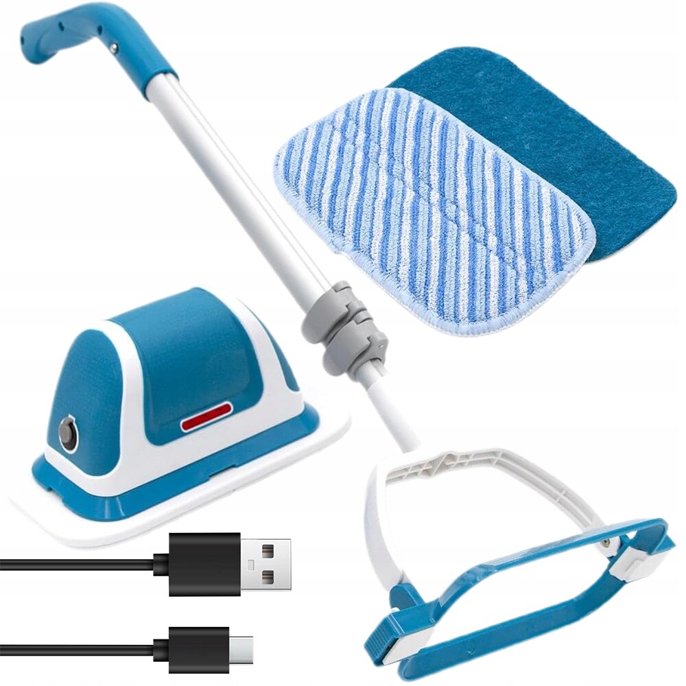 Bezdrátová Čistička Oken 800MAH S Výsuvnou Rukojetí A Koncovkami