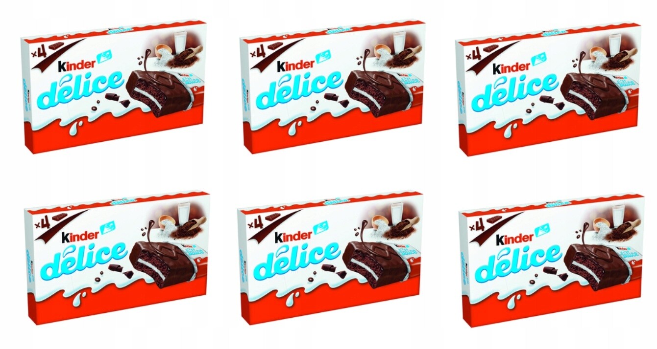 6 x 156 g Kinder Delice Kakaový piškot s mléčnou náplní Karton
