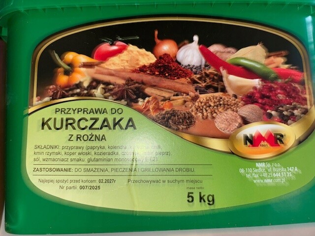 Koření na kuře s rožněmi 5 kg Nmr Přírodní koření