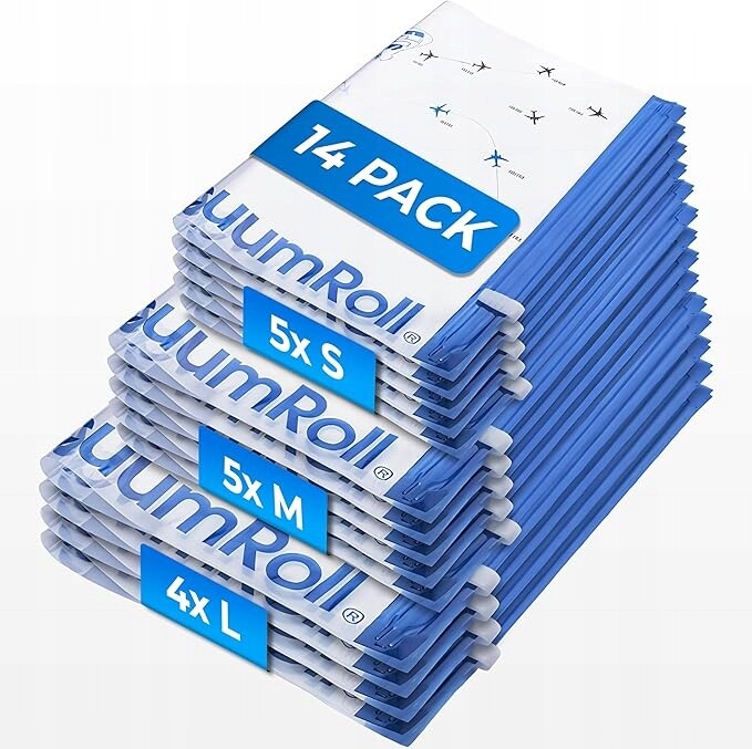 14 X Kompresní Vakuové Pytle Na Oblečení Povlečení 3 Cestování Domov