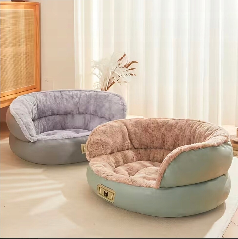 Pelíšek pro kočky a psa. Měkké. Velikost L šedá