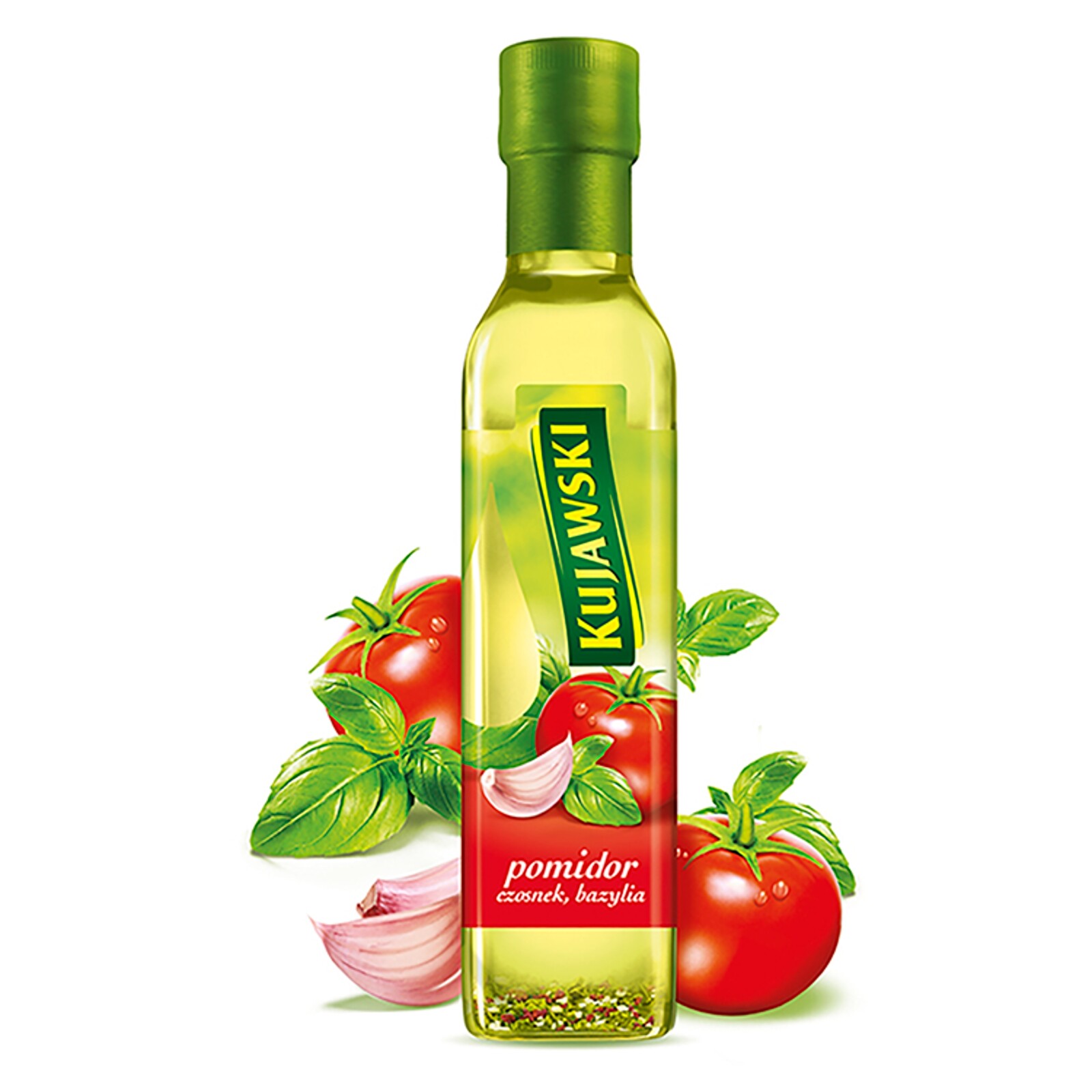 5X Řepkový olej s rajčaty a česnekem a bazalkou Kujawski 0,25 l