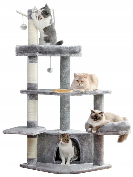 Drapak Domeček Pelíšek Budka Strom Pro Kočky 150 cm