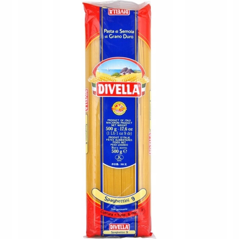 9 x Těstoviny Spaghettini n. 9 500 g Divella