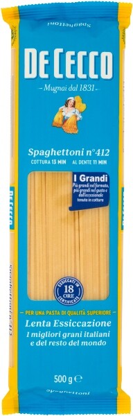 6X Pasta Di Semola Spaghettoni n.412 500gr opk De Cecco