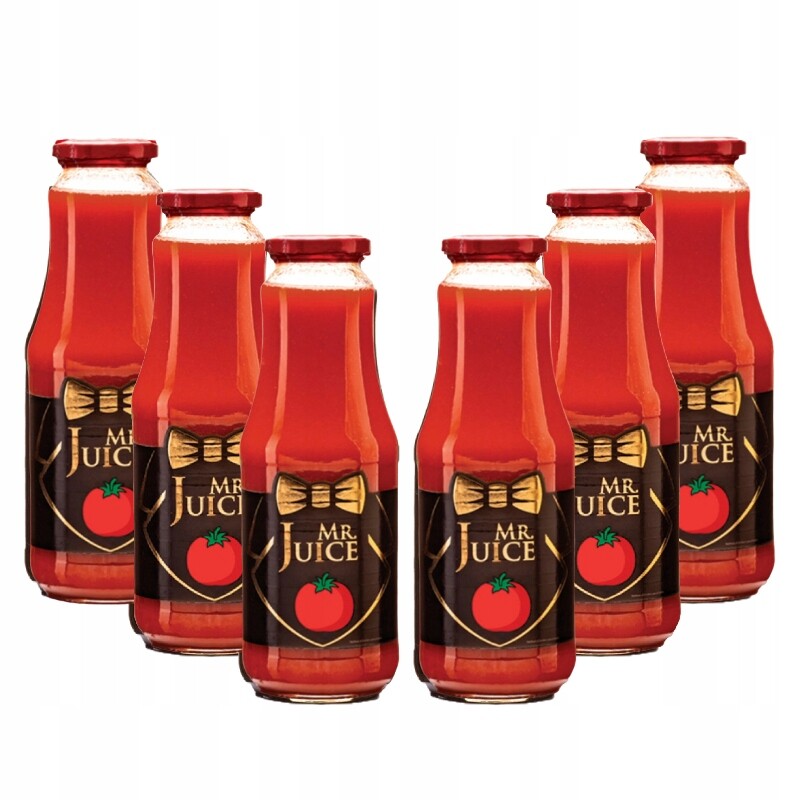 Přírodní rajčatový džus s dužinou a solí sterilizovaný Mr.Juice 6 ks x1L