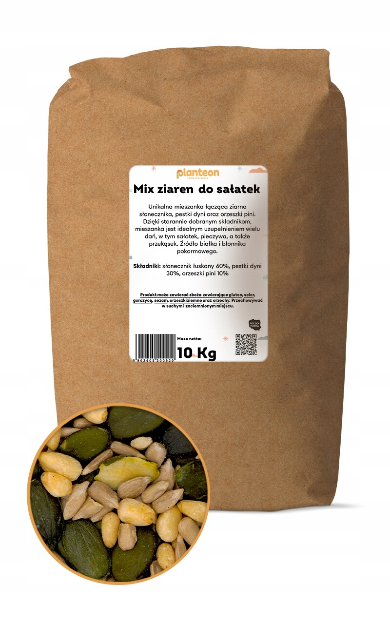 Mix zrn do salátů 10 kg, přísada do jogurtu, pokrmů a pečiva