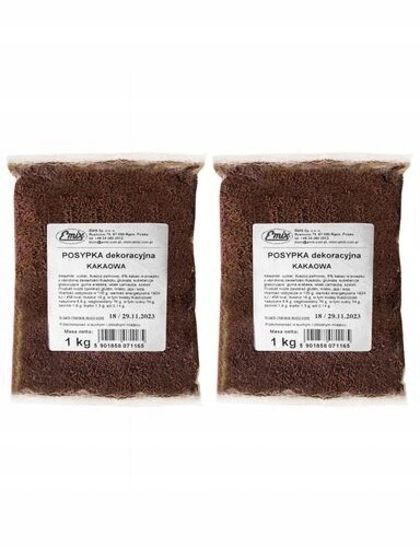 Cukrový posyp na zmrzlinu Kakaové Tyčinky Cukrové sada 2x1 kg