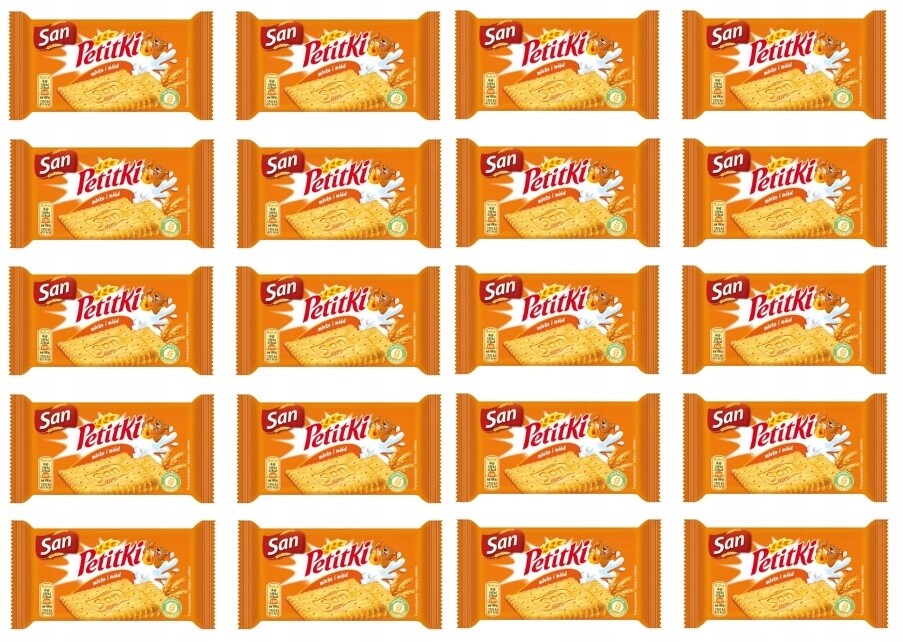 20 x 48 g San Petitki Sušenky mléko & med Karton