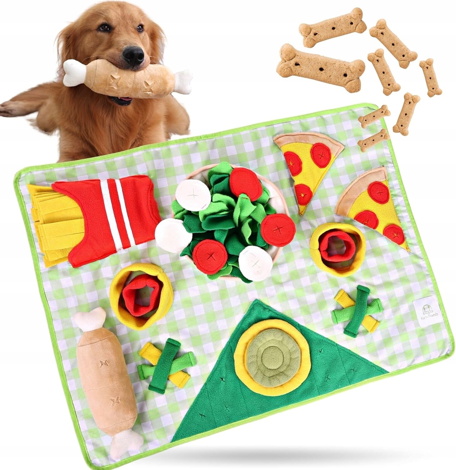 Velká Čichová Podložka Hračka Pro Psy Skládací Vzdělávací Piknik 80x60 cm