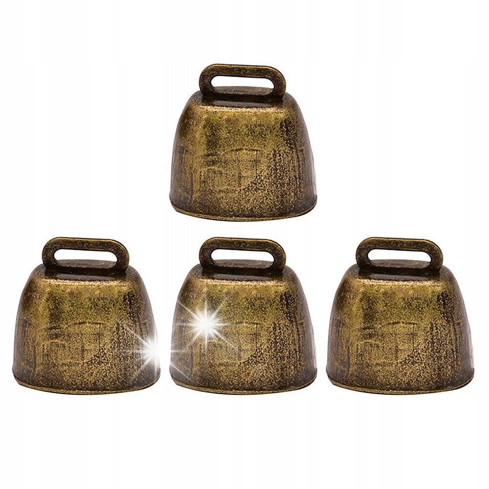 Kráva Zvonek zvonky pro skot pastýře Hlasité Železo 4 ks